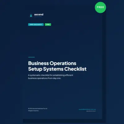 Business Operations Setup Systems Checklist