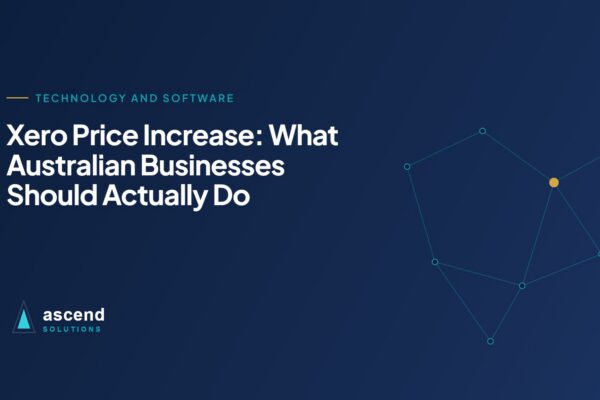 Cover for the Ascend Solutions article: Xero Price Increase: What Australian Businesses Should Actually Do